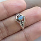 925 Sterling Silver Labradorite Ring Marquise Blue Flash Gemstone Geometric Modern Minimal Ring
