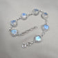 Rainbow Moonstone 925 Sterling Silver Bracelet Natural Handmade