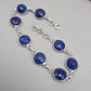 Natural Lapis Lazuli Bracelet 925 Sterling Silver December Birthstone