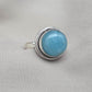 925 Sterling Silver Smithsonite Ring Natural Blue Gemstone Handmade Statement Ring