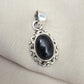 Black Onyx 925 Sterling Silver Pendant: Boho Protection Handmade Jewelry