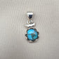 Handmade 925 Sterling Silver Turquoise Pendant: Boho Gemstone Necklace