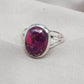 Purple Copper Turquoise Ring: 925 Sterling Silver Jewelry Oval shape Gemstone Ring