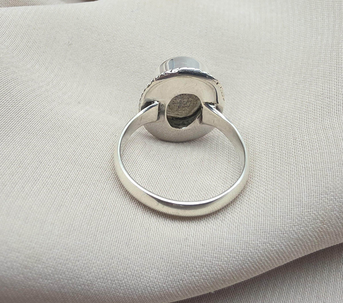 Labradorite Ring 925 Sterling Silver Blue Flash Gemstone Boho Statement Jewelry Gift For Her
