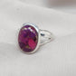 Purple Copper Turquoise Ring: 925 Sterling Silver Jewelry Oval shape Gemstone Ring
