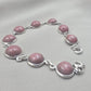 925 Sterling Silver Rhodochrosite Bracelet Handmade Gemstone Boho Jewelry