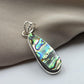 925 Sterling Silver Abalone Shell Teardrop Pendant Natural Pendant Handmade Jewelry