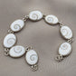 925 Silver Shiva Eye Bracelet Shell Bracelet Spiritual Protection Handmade Jewelry Gift for Her