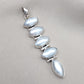 Handmade Pearl Pendant: 925 Sterling Silver Marquise Gemstone