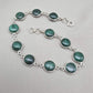 Natural Malachite Bracelet 925 Silver Green Stone Bracelet Protection Healing Jewelry