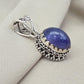 Natural Tanzanite Cabochon Pendant 925 Sterling Silver Handmade Blue Violet Gemstone Jewelry Gift