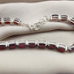 Garnet Tennis Bracelet: 925 Sterling Silver January Birthstone