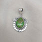 Green Copper Turquoise Pendant Necklace: 925 Sterling Silver Boho Jewelry
