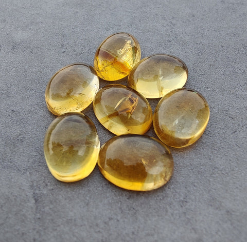 Natural Citrine Oval Shape Cabochon Flat Back Calibrated AAA+ Quality Wholesale Gemstones, Custom Sizes Available