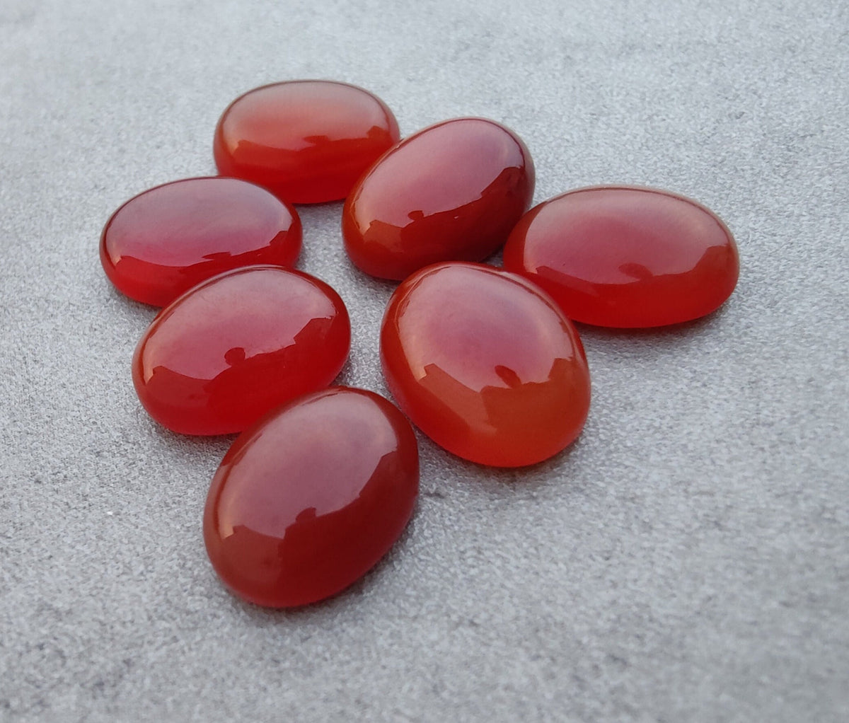 AAA+ Quality Natural Red Onyx Oval Shape Cabochon Flat Back Calibrated Wholesale Gemstones, All Sizes Available