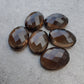Natural Smoky Quartz Oval Shape Rose Cut Flat Back Calibrated AAA+ Quality Wholesale Gemstones, All Sizes Available