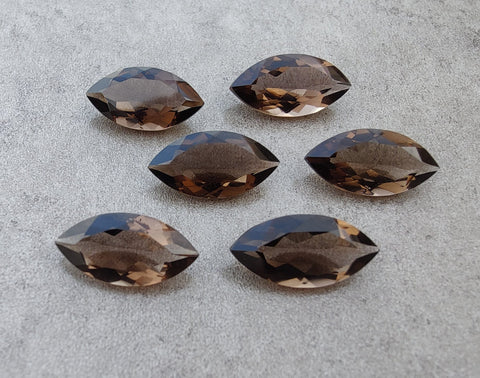 AAA+ Quality Natural Smoky Quartz Marquise Shape Faceted Cut Calibrated Wholesale Gemstones, All Sizes Available