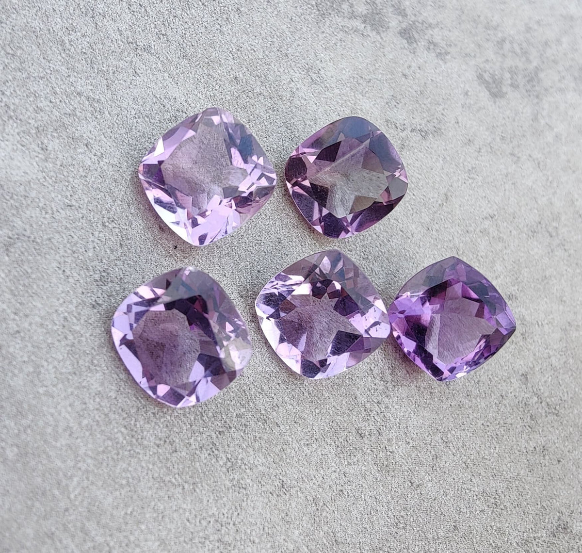 Natural Amethyst Cushion Shape Faceted Cut AAA+ Quality Calibrated Wholesale Gemstones, Custom Sizes Available