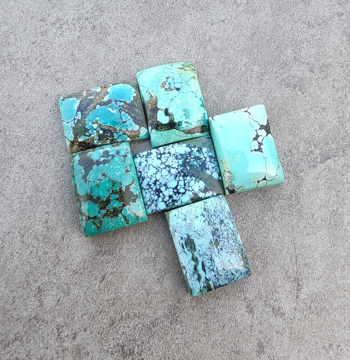 AAA+ Quality Natural Tibetan Turquoise Rectangle Shape Cabochon Flat Back Calibrated Wholesale Gemstones, All Sizes Available