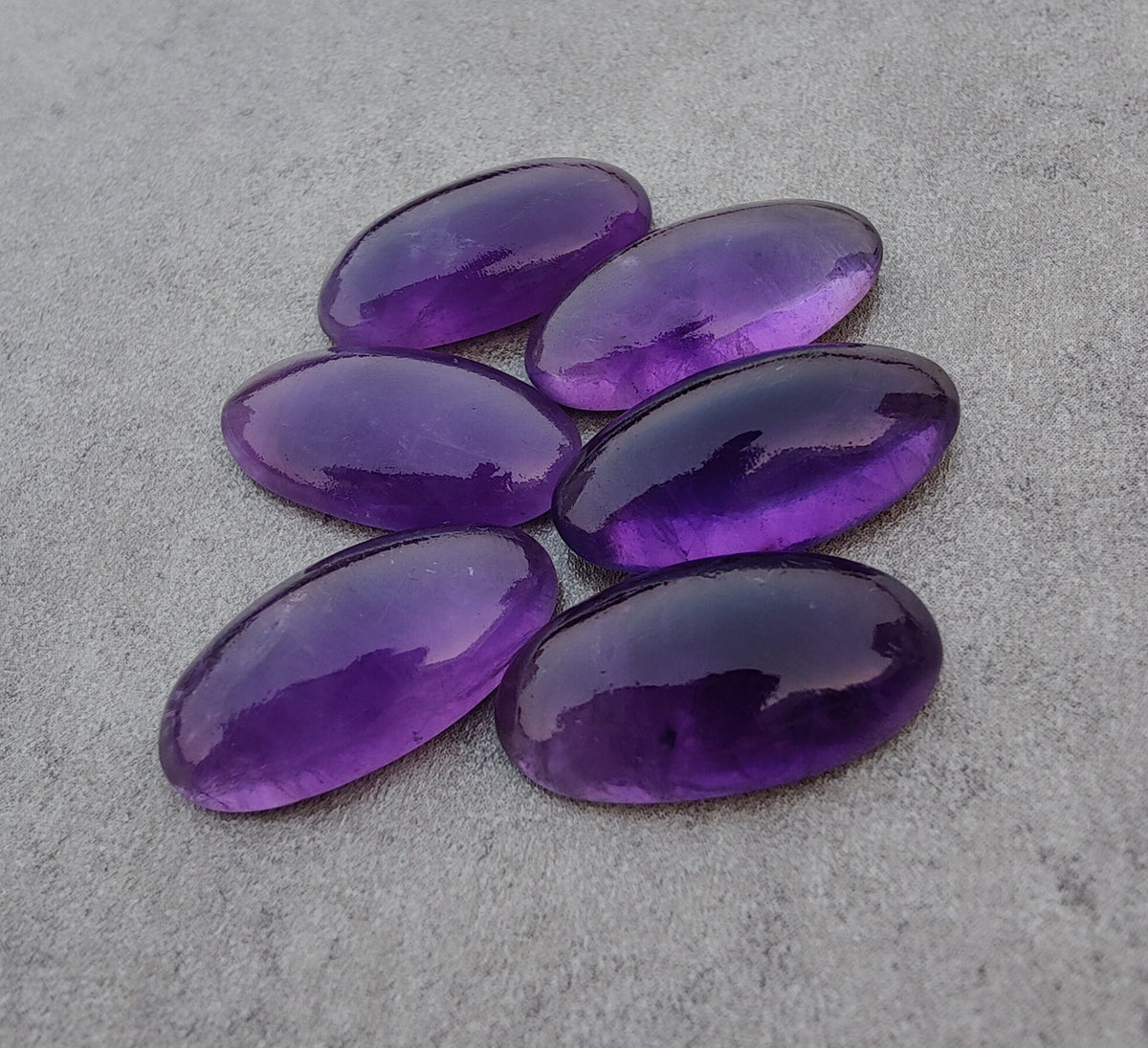 AAA+ Quality Natural Amethyst Big Oval Shape Cabochon Flat Back Calibrated Wholesale Gemstones, All Sizes Available