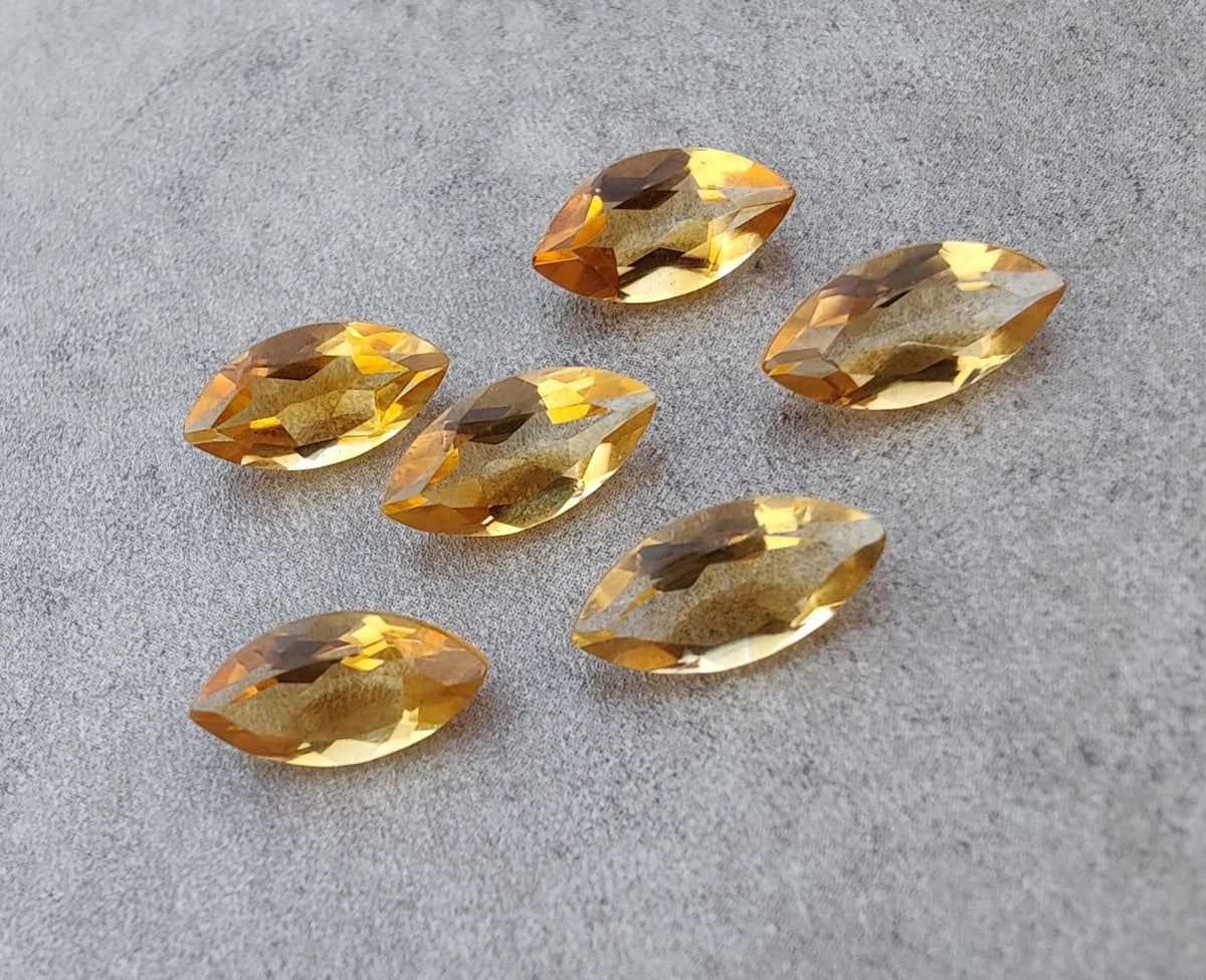 AAA+ Quality Natural Citrine Marquise Shape Faceted Cut Calibrated Wholesale Gemstones, Custom Sizes Available