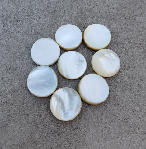 Natural Mother of Pearl Round Shape Cabochon Flat Back Calibrated AAA+ Quality Wholesale Gemstones, All Sizes Available