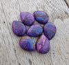 Natural Purple Copper Turquoise Teardrop Shape Cabochon Flat Back Calibrated Pear Shape Wholesale Gemstones, All Sizes Available