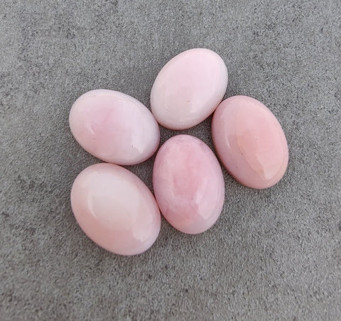 AAA+ Quality Natural Pink Opal Oval Shape Cabochon Flat Back Calibrated Wholesale Gemstones, Custom Sizes Available