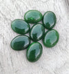 AAA+ Quality Natural Nephrite Jade Oval Shape Cabochon Flat Back Calibrated Wholesale Gemstones, All Sizes Available