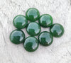Top Grade Natural Nephrite Jade Round Shape Cabochon Flat Back Calibrated Wholesale Gemstones, Custom Sizes Available