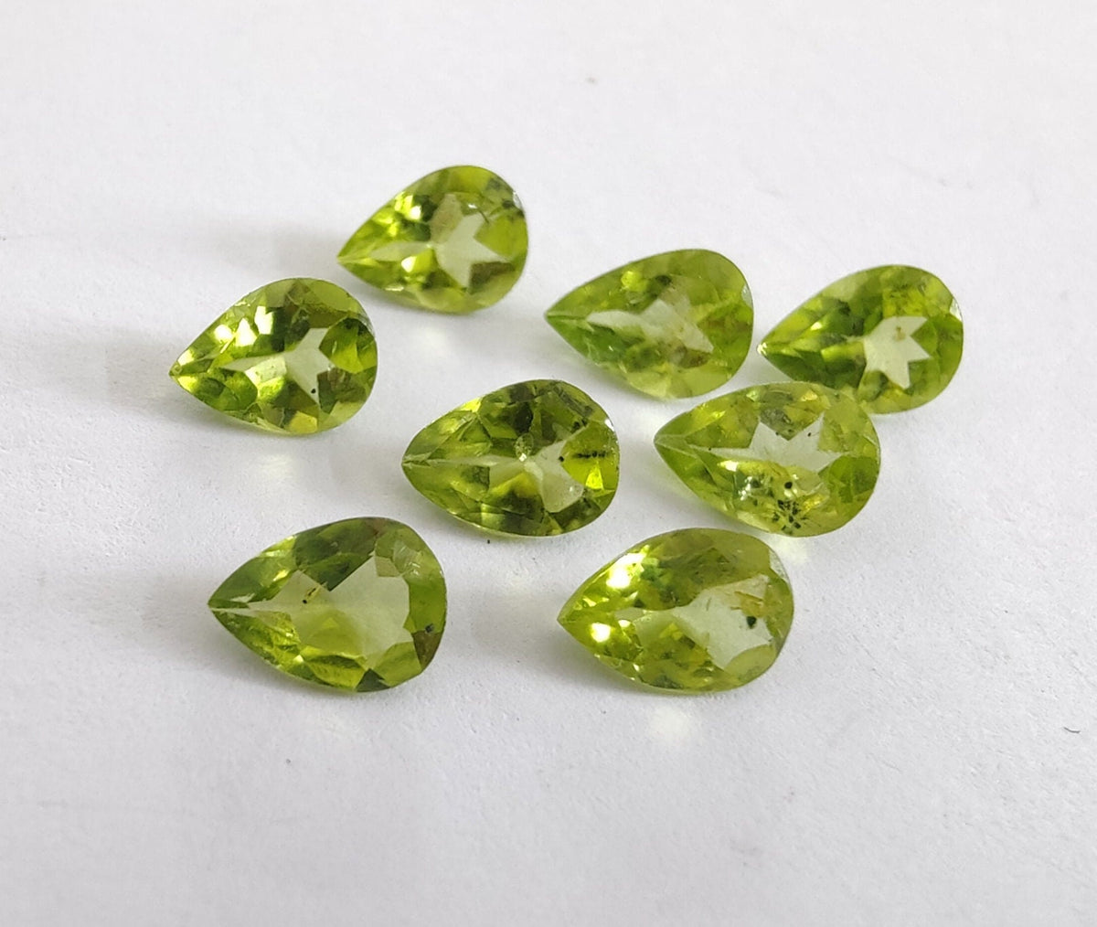 AAA+ Quality Natural Peridot Pear Shape Faceted Cut Calibrated Teardrop Shape Wholesale Gemstones