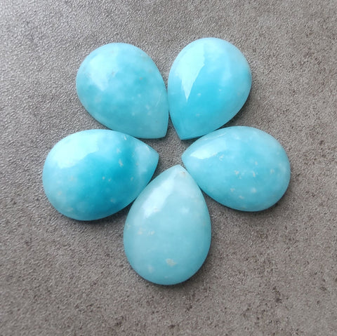 AAA+ Quality Natural Smithsonite Teardrop Shape Cabochon Flat Back Calibrated Pear Shape Wholesale Gemstones, Custom Sizes Available