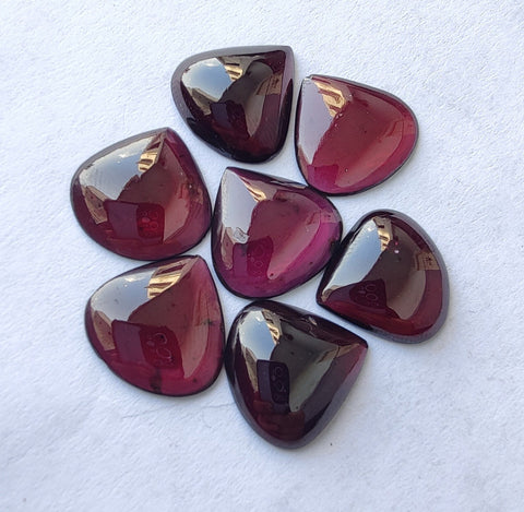 AAA+ Quality Natural Garnet Heart Shape Cabochon Flat Back Calibrated Wholesale Gemstones, Custom Sizes Available