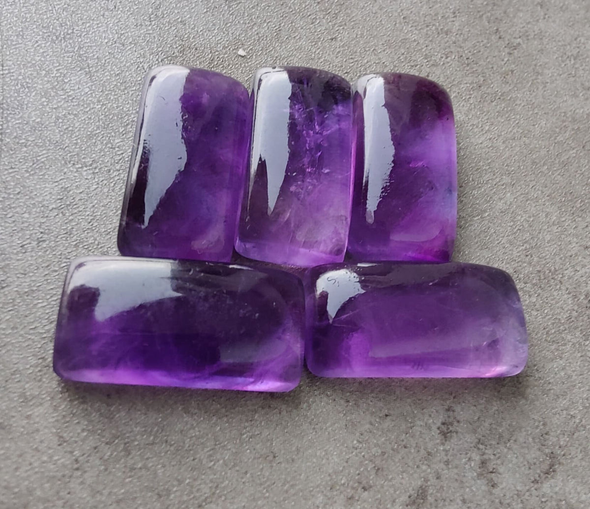 Natural Amethyst Big Cushion Shape Cabochon Flat Back Calibrated AAA+ Quality Wholesale Gemstones, All Sizes Available