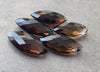 AAA+ Quality Natural Smoky Quartz Marquise Shape Briolette Checker Cut Calibrated Wholesale Gemstones, All Sizes Available