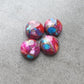 AAA+ QUALITY NATURAL PINK SPINY OYSTER ROUND SHAPE CABOCHON FLAT BACK CALIBRATED GEMSTONES, ALL SIZES AVAILABLE