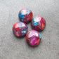 AAA+ QUALITY NATURAL PINK SPINY OYSTER ROUND SHAPE CABOCHON FLAT BACK CALIBRATED GEMSTONES, ALL SIZES AVAILABLE