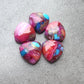 AAA+ QUALITY NATURAL PINK SPINY OYSTER TRILLION SHAPE CABOCHON FLAT BACK CALIBRATED GEMSTONES, ALL SIZES AVAILABLE