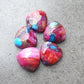 AAA+ QUALITY NATURAL PINK SPINY OYSTER TRILLION SHAPE CABOCHON FLAT BACK CALIBRATED GEMSTONES, ALL SIZES AVAILABLE