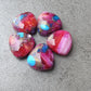 AAA+ QUALITY NATURAL PINK SPINY OYSTER TRILLION SHAPE CABOCHON FLAT BACK CALIBRATED GEMSTONES, ALL SIZES AVAILABLE