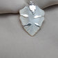 925 SOLID STERLING SILVER CARVED MOTHER OF PEARL HANDMADE PENDANT