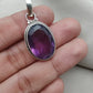 925 SOLID STERLING SILVER NATURAL AMETHYST GEMSTONE HANDMADE PENDANT