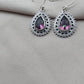 925 SOLID STERLING SILVER NATURAL MYSTIC QUARTZ GEMSTONE DANGLING EARRINGS GIFT FOR HER