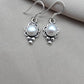 925 SOLID STERLING SILVER NATURAL PEARL DANGLING EARRINGS GIFT FOR HER