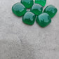 AAA+ QUALITY NATURAL GREEN ONYX CUSHION SHAPE CABOCHOM FLAT BACK CALIBRATED GEMSTONES, ALL SIZES AVAILABLE