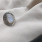 925 SOLID STERLING SILVER NATURAL RAINBOW MOONSTONE HANDMADE RING, ALL SIZES AVAILABLE