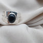 925 SOLID STERLING SILVER NATURAL BLACK ONYX GEMSTONE HANDMADE RING , ALL SIZES AVAILABLE