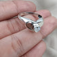 925 SOLID STERLING SILVER NATURAL MOTHER OF PEARL GEMSTONE HANDMADE RING HEART DESIGN , ALL SIZES AVAILABLE