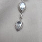 925 SOLID STERLING SILVER NATURAL CRYSTAL QUARTZ PEAR SHAPE HANDMADE PENDANT