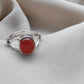 925 SOLID STERLING SILVER NATURAL CARNELIAN GEMSTONE HANDMADE RING, ALL SIZES AVAILABLE